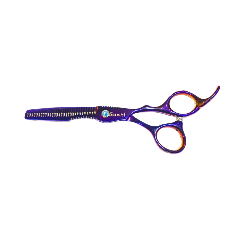 Purple Grooved Professional Thinning Hair Shear 6 Inches